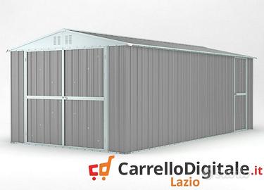 Box garage auto in Acciaio 327x611cm grigio chiaro