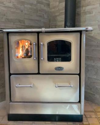 Stufa cucina a legna SIDEROS pari al nuovo da 7 kW