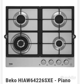 Piano gas incasso NUOVO Beko 4 fuochi