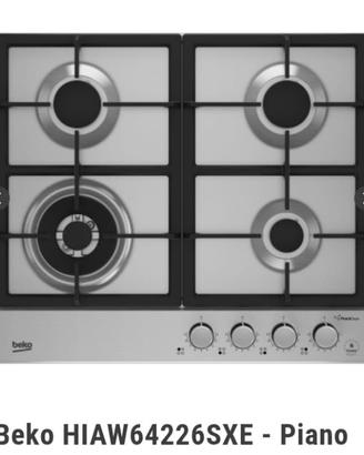 Piano gas incasso NUOVO Beko 4 fuochi