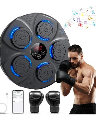 Macchina da boxe musicale bluetooth con guanti