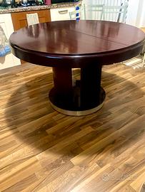 Tavolo Rotondo in legno mogano