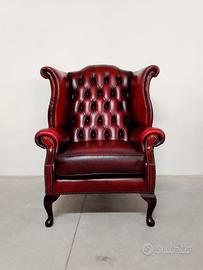 Poltrona chesterfield chester queen anne vintage 