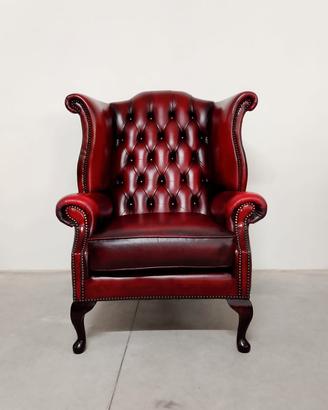 Poltrona chesterfield chester queen anne vintage 