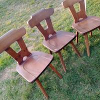  Sedie in legno massiccio 