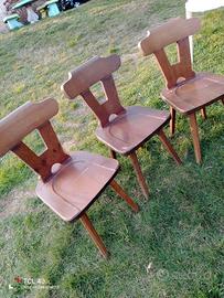  Sedie in legno massiccio 