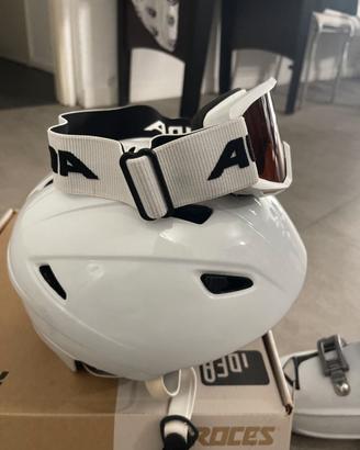 Casco da sci da bambino taglia 53 con occhiali