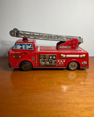 Gioco latta anni ‘60 autopompa vigili del fuoco