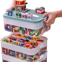 Scatole Plastica con Coperchio per Lego Costruzion