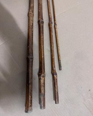 4 Canne da pesca antiche e vintage
