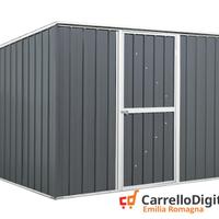 Casetta box giardino Acciaio 260x185 grigio scuro