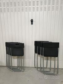8 sedie pieghevoli IKEA nere