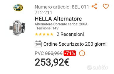 HELLA 8EL 011 712-111 Alternatore con puleggia da 