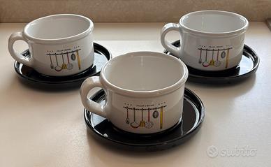 3 grandi tazze da colazione inglesi , vintage