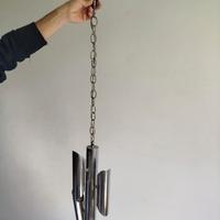 Lampadario vintage in acciaio