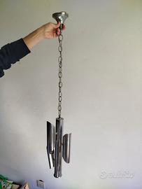 Lampadario vintage in acciaio