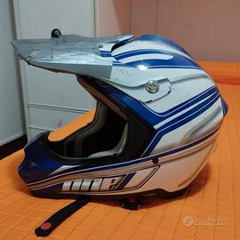 casco motocross bambino + occhiali da moto