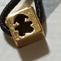 ciondolo le bebè con laccio oro nuovo 