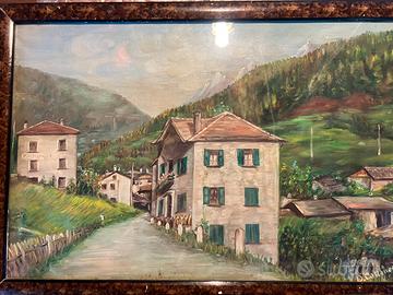 Olio su tela. Pontagna. fraz fdiTemù. D.Cattaneo