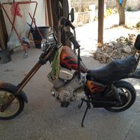 mini moto chopper vintage elettrica