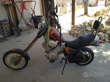 mini moto chopper vintage elettrica