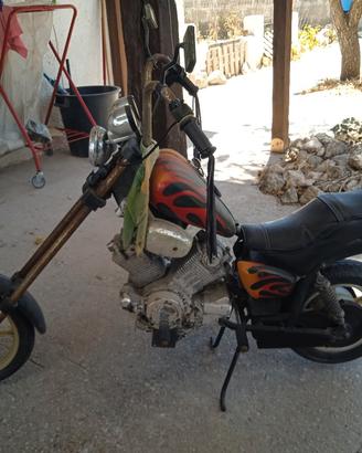 mini moto chopper vintage elettrica