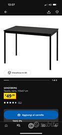 Sandsbeg tavolo nero ikea NUOVO IMBALLATO