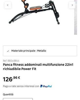 Panca fintnes addominali