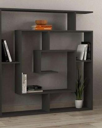 Libreria in legno tipo labirinto colore marrone