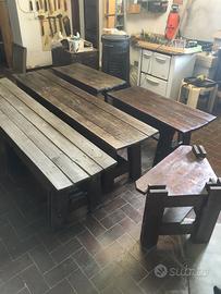 Panche da taverna stile rustico