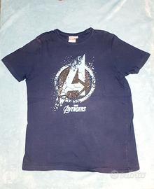 T-shirt Marvel originale blu, Avengers, 14-15 anni