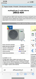 Condizionatore Daikin dual split aria condizionata