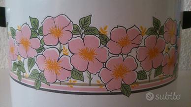 pentola vintage smaltata decorativa