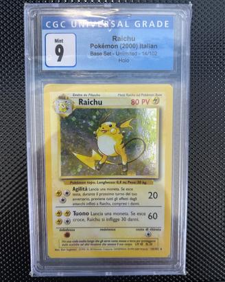 Raichu Holo – Set Base – 2000 – CGC 9 Mint – Ita