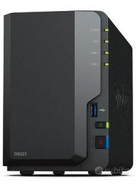 NAS Synology DS223 - 2HD 10Tb - capacità max 20Tb