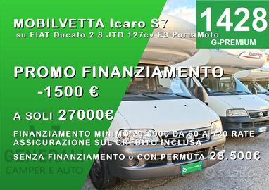 CAMPER MOBILVETTA DUCATO MANSARDATO 7 POSTI DOPPIA