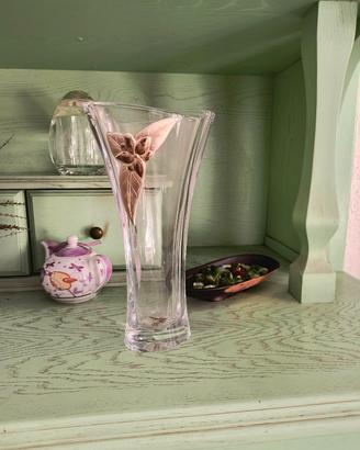 vaso cristallo ed argento