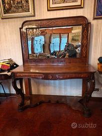 Consolle antica con specchiera