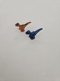 Lotto 2 Dinosauri tipo LEGO – Raptor Marrone & Blu