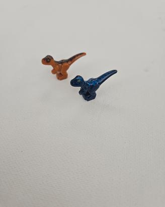 Lotto 2 Dinosauri tipo LEGO – Raptor Marrone & Blu