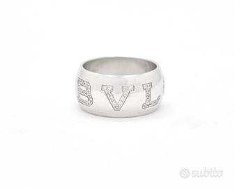 Anello Bulgari monologo con diamanti