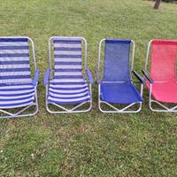 Set 4 spiaggine in alluminio