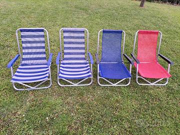 Set 4 spiaggine in alluminio