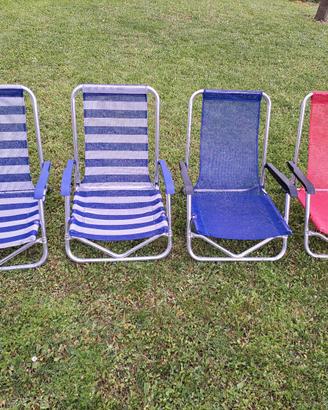 Set 4 spiaggine in alluminio