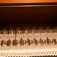 Set 9 bicchieri in Vetroper Acqua,Vino, Digestivo 