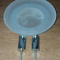 Porta sapone a muro in ottone e vetro nuovo 