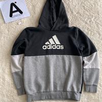 Felpa Adidas con capouccio taglia 14 anni nera