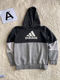 Felpa Adidas con capouccio taglia 14 anni nera