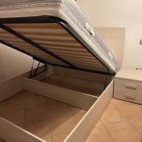 Letto contenitore e materasso 160x200cm
