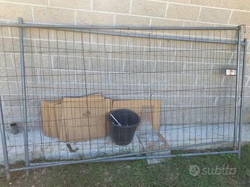 PANNELLO MOBILE DA RECINZIONE CANTIERE + 2 Plinti